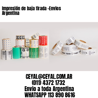 Impresión de baja tirada -Envios Argentina