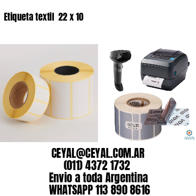 Etiqueta textil  22 x 10