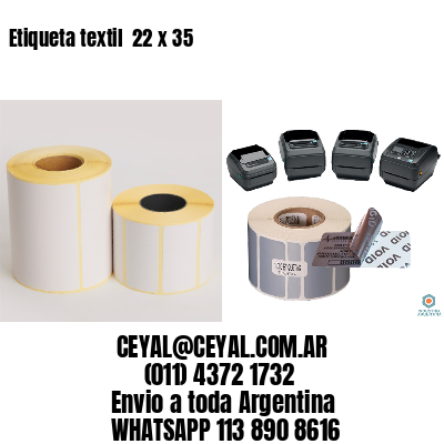 Etiqueta textil  22 x 35