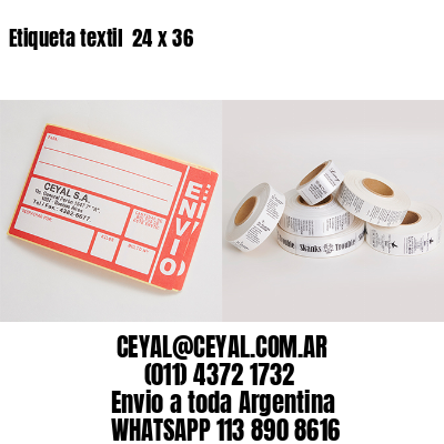 Etiqueta textil  24 x 36