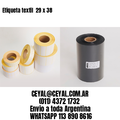 Etiqueta textil  29 x 38