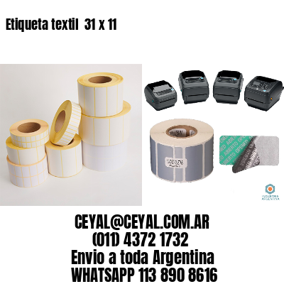 Etiqueta textil  31 x 11