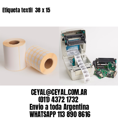 Etiqueta textil  38 x 15