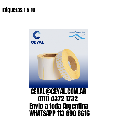 Etiquetas 1 x 10