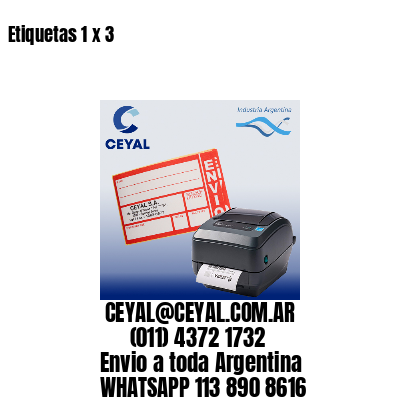 Etiquetas 1 x 3