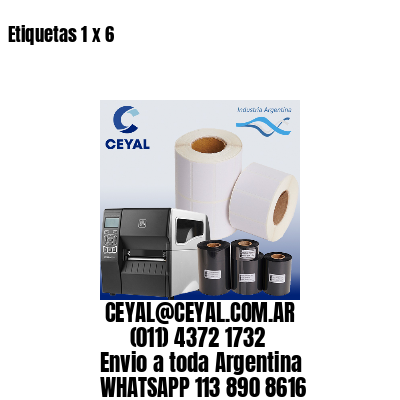 Etiquetas 1 x 6