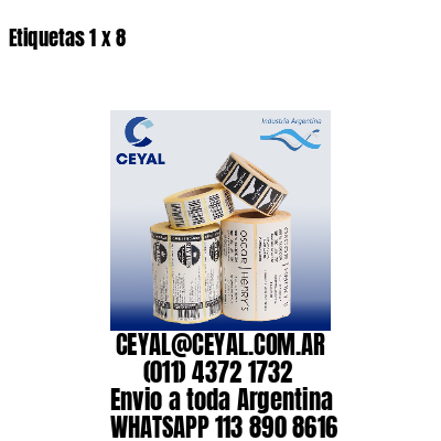 Etiquetas 1 x 8