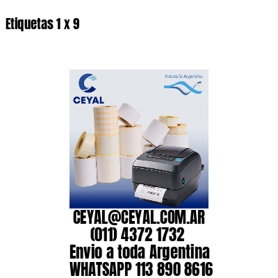 Etiquetas 1 x 9