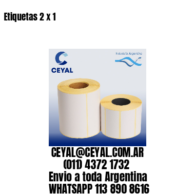 Etiquetas 2 x 1