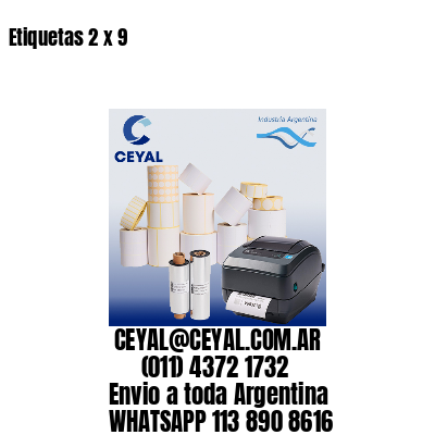 Etiquetas 2 x 9