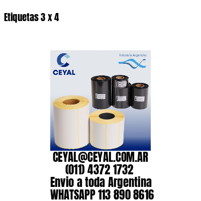 Etiquetas 3 x 4