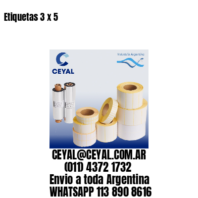 Etiquetas 3 x 5