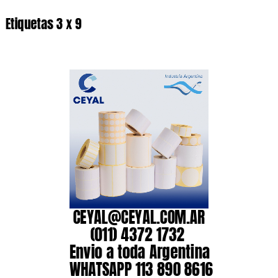 Etiquetas 3 x 9