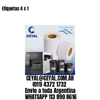 Etiquetas 4 x 1