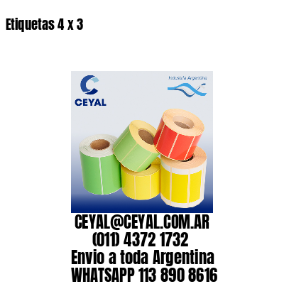Etiquetas 4 x 3