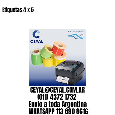 Etiquetas 4 x 5