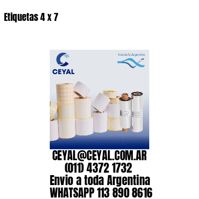 Etiquetas 4 x 7
