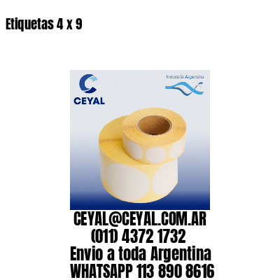Etiquetas 4 x 9