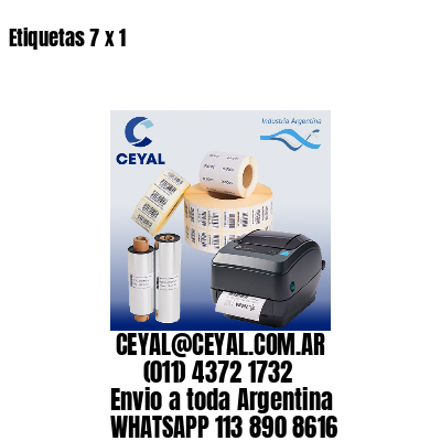 Etiquetas 7 x 1