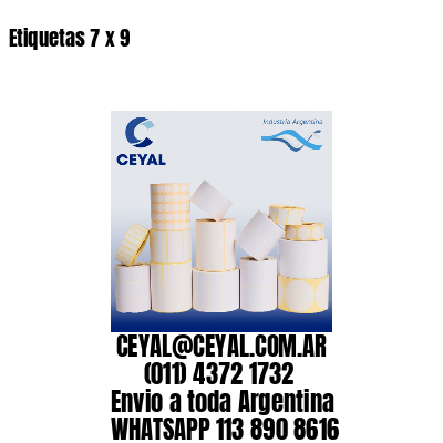 Etiquetas 7 x 9