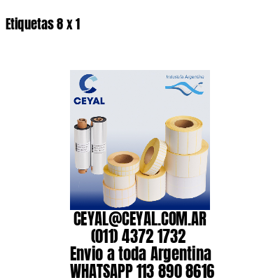 Etiquetas 8 x 1