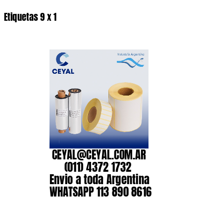 Etiquetas 9 x 1