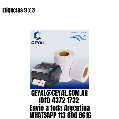 Etiquetas 9 x 3