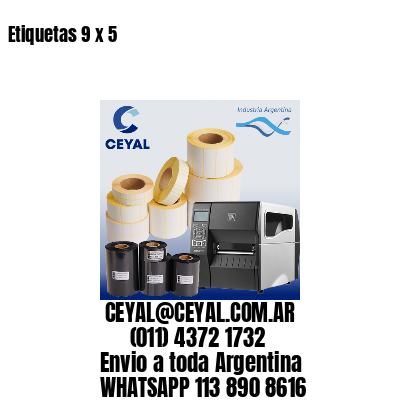 Etiquetas 9 x 5