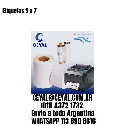 Etiquetas 9 x 7