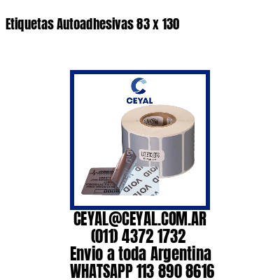 Etiquetas Autoadhesivas 83 x 130