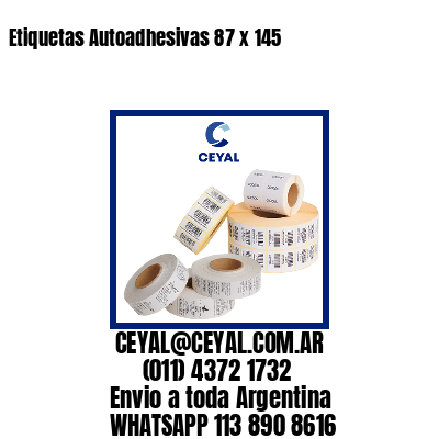 Etiquetas Autoadhesivas 87 x 145