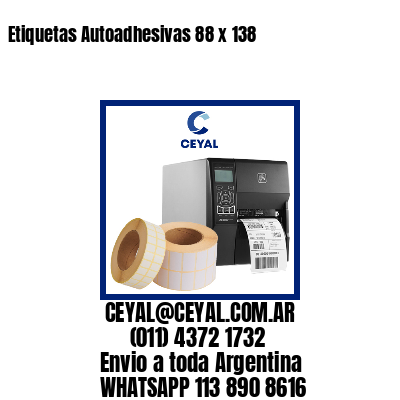 Etiquetas Autoadhesivas 88 x 138