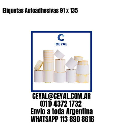 Etiquetas Autoadhesivas 91 x 135