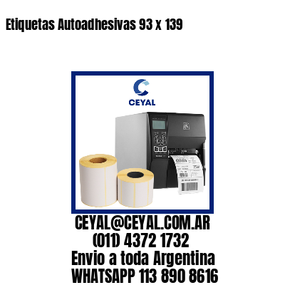 Etiquetas Autoadhesivas 93 x 139