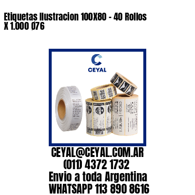 Etiquetas Ilustracion 100X80 – 40 Rollos X 1.000 Ø76