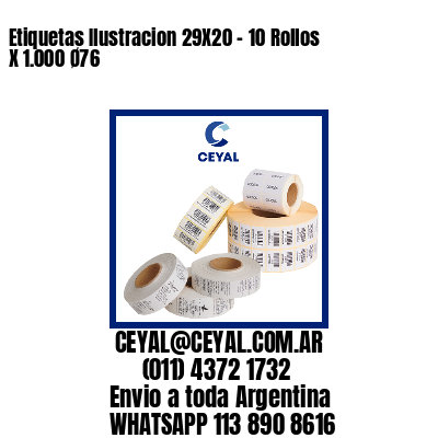 Etiquetas Ilustracion 29X20 – 10 Rollos X 1.000 Ø76