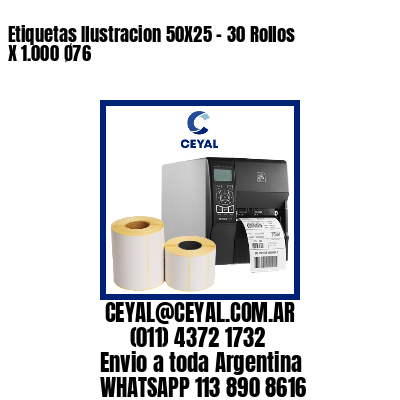 Etiquetas Ilustracion 50X25 – 30 Rollos X 1.000 Ø76