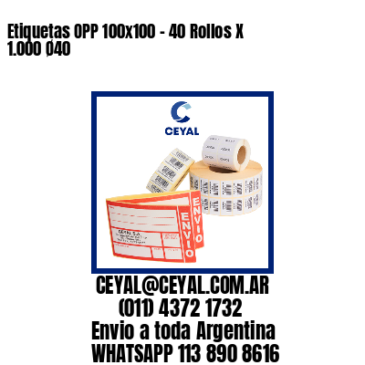 Etiquetas OPP 100×100 – 40 Rollos X 1.000 Ø40