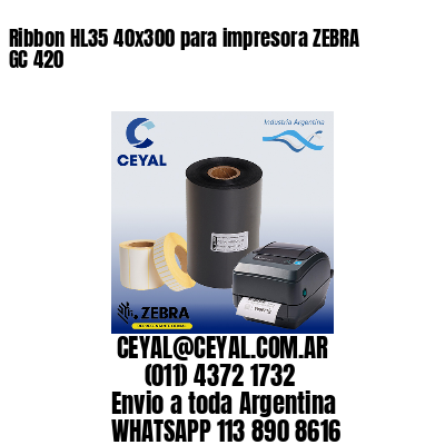 Ribbon HL35 40×300 para impresora ZEBRA GC 420