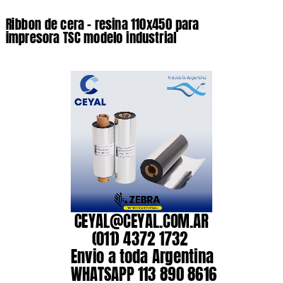 Ribbon de cera – resina 110×450 para impresora TSC modelo industrial