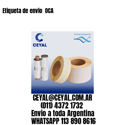 Etiqueta de envio  OCA