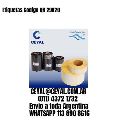 Etiquetas Codigo QR 29X20
