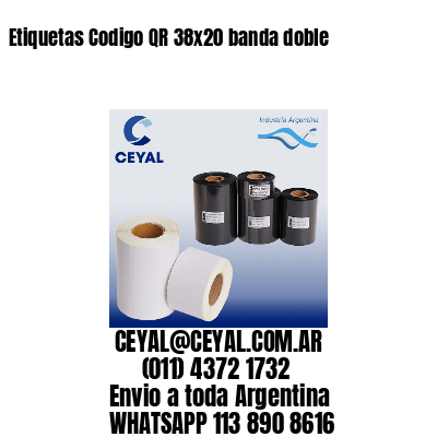 Etiquetas Codigo QR 38×20 banda doble