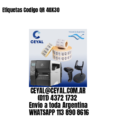 Etiquetas Codigo QR 40X30