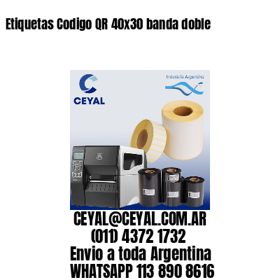 Etiquetas Codigo QR 40×30 banda doble