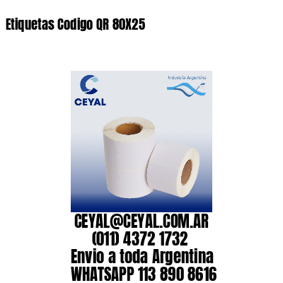Etiquetas Codigo QR 80X25