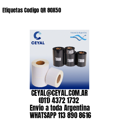 Etiquetas Codigo QR 80X50