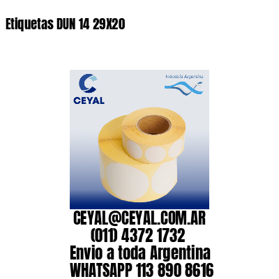Etiquetas DUN 14 29X20