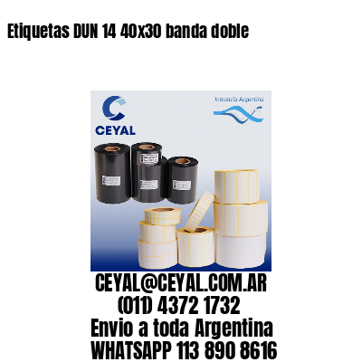 Etiquetas DUN 14 40×30 banda doble