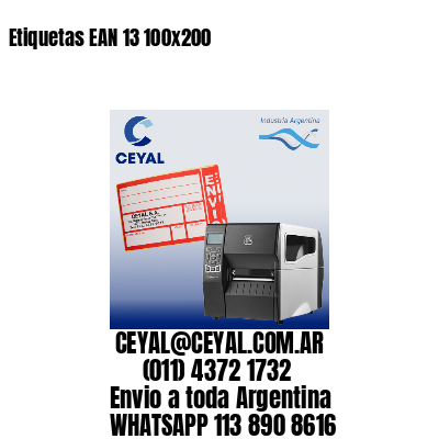Etiquetas EAN 13 100×200